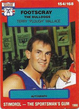 1990 AFL Scanlens Stimorol #154 Terry Wallace Front